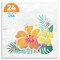 Big Dot of Happiness Hawaiian Luau Napkins, Tropical Party Decor, White 3-Ply Paper Luncheon Dinner Napkins, Tropical Floral Birthday Party - 24 Count